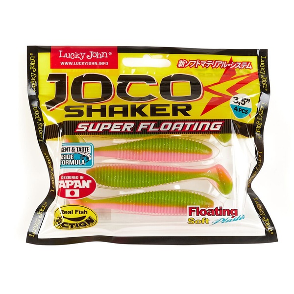 Виброхвосты съедобные Lucky John Pro Series Joco Shaker 3.5" (8.89см) 4 шт T42