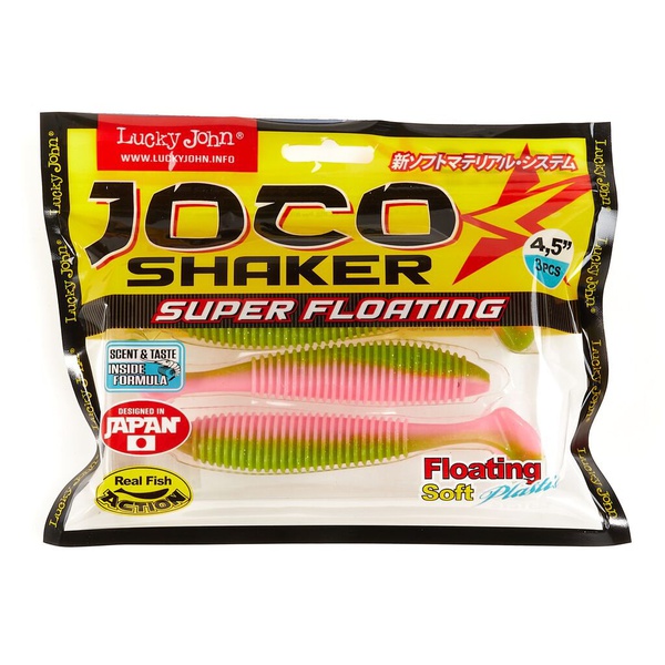 Виброхвосты съедобные Lucky John Pro Series Joco Shaker 4.5" (11.43см) 3 шт T42