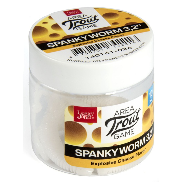 Слаги плавающие Lucky John Pro Series Spanky Worm 3.2" (8см) 10 шт 026