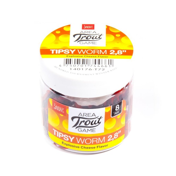 Слаги плавающие Lucky John Pro Series Tipsy Worm 2.3" (5.84см) 12 шт T72