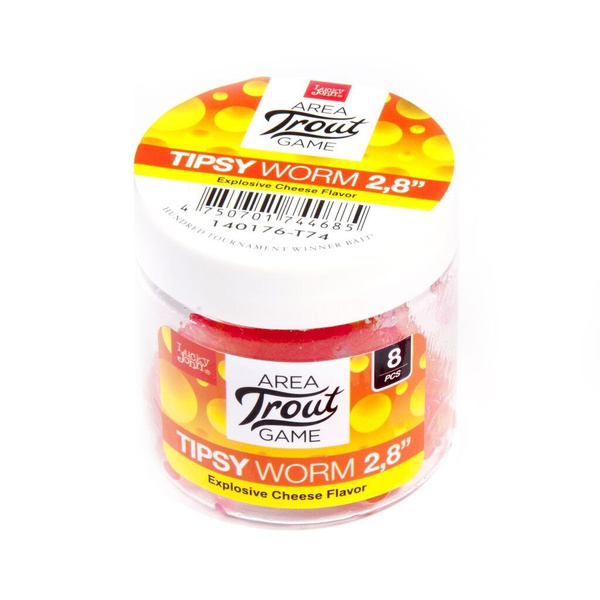Слаги плавающие Lucky John Pro Series Tipsy Worm 2.3" (5.84см) 12 шт T74