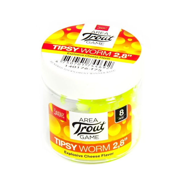 Слаги плавающие Lucky John Pro Series Tipsy Worm 2.3" (5.84см) 12 шт T75