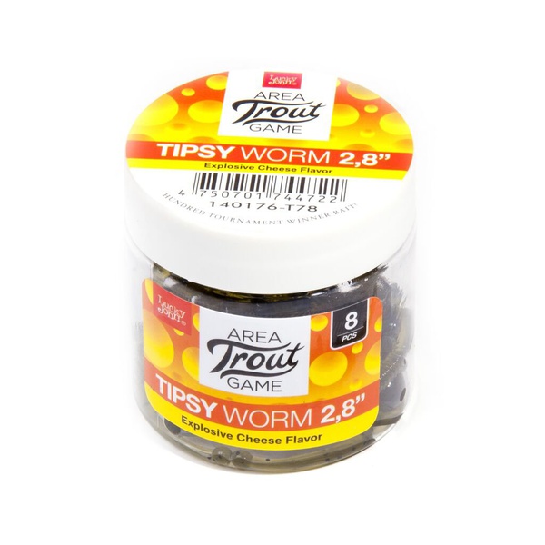 Слаги плавающие Lucky John Pro Series Tipsy Worm 2.3" (5.84см) 12 шт T78