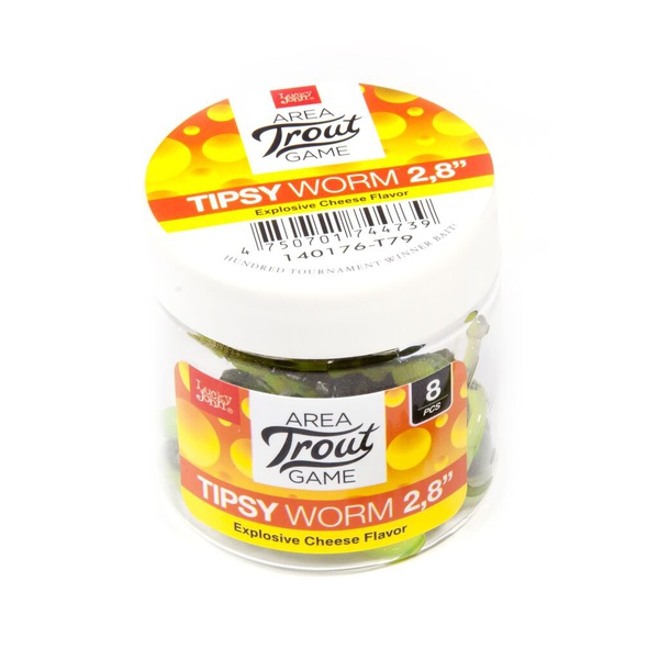 Слаги плавающие Lucky John Pro Series Tipsy Worm 2.3" (5.84см) 12 шт T79