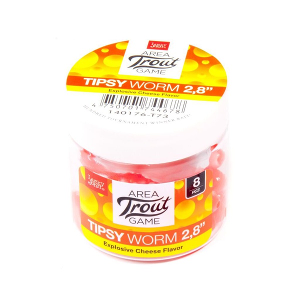 Слаги плавающие Lucky John Pro Series Tipsy Worm 2.8" (7.12см) 8 шт T73