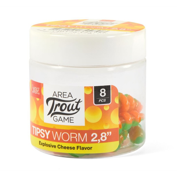 Слаги плавающие Lucky John Pro Series Tipsy Worm 2.8" (7.12см) 8 шт T76