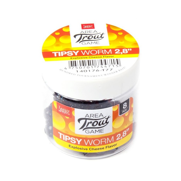 Слаги плавающие Lucky John Pro Series Tipsy Worm 2.8" (7.12см) 8 шт T77