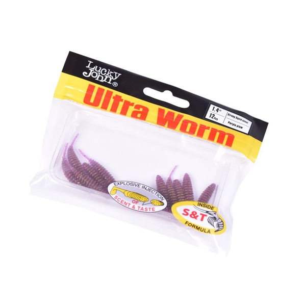 Слаги плавающие Lucky John Pro Series Trick UltraWorm 1.4" (3.5см) 12 шт S13