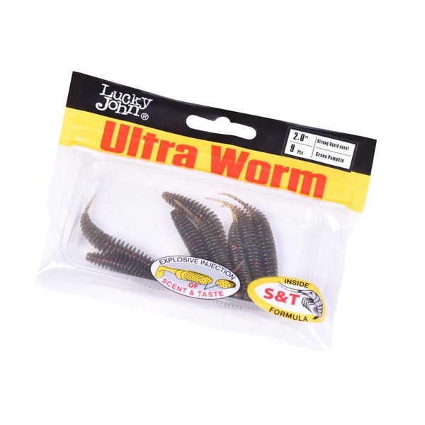 Слаги плавающие Lucky John Pro Series Trick UltraWorm 2.0" (5см) 9 шт PA03