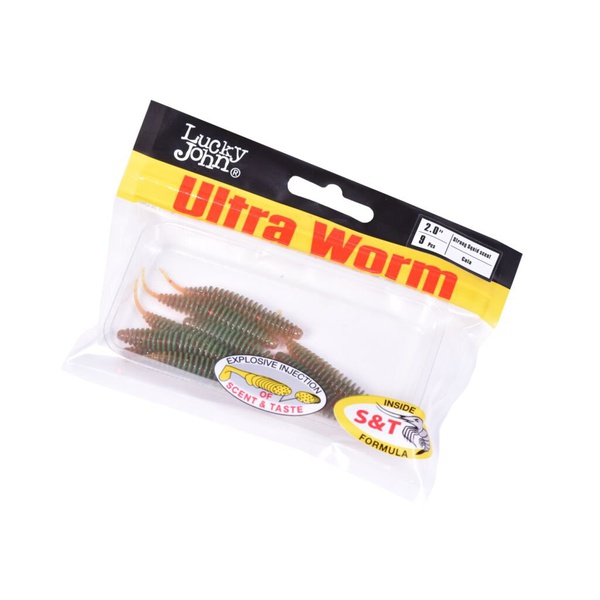 Слаги плавающие Lucky John Pro Series Trick UltraWorm 2.0" (5см) 9 шт PA16