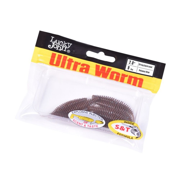 Слаги плавающие Lucky John Pro Series Trick UltraWorm 2.0" (5см) 9 шт S19