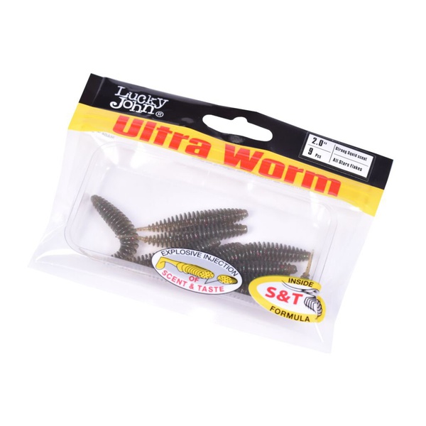 Слаги плавающие Lucky John Pro Series Trick UltraWorm 2.0" (5см) 9 шт S21
