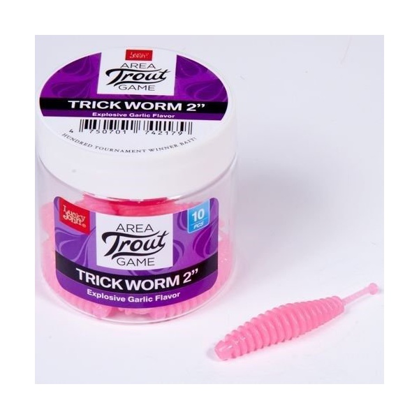 Слаги плавающие Lucky John Pro Series Trick Worm 2.0" (5см) 10 шт F05