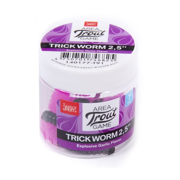 Слаги плавающие Lucky John Pro Series Trick Worm 2.0" (5см) 10 шт T91