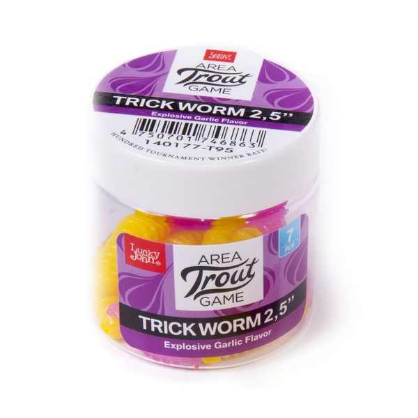 Слаги плавающие Lucky John Pro Series Trick Worm 2.0" (5см) 10 шт T95
