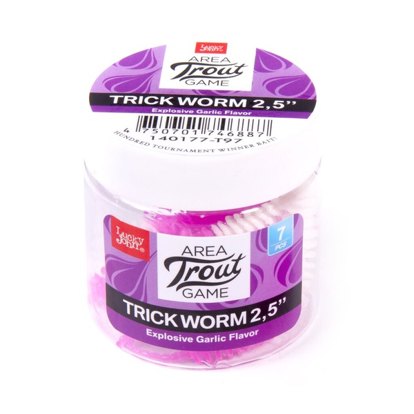 Слаги плавающие Lucky John Pro Series Trick Worm 2.0" (5см) 10 шт T97