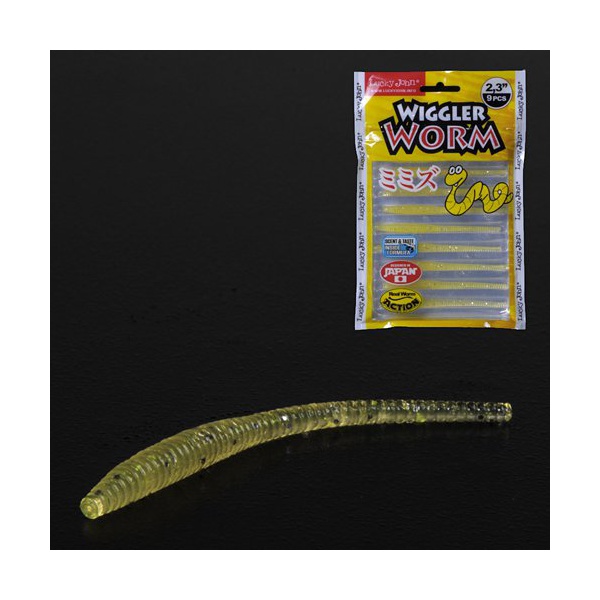 Слаги съедобные Lucky John Pro Series Wiggler Worm 2.3" (5.8см) 9 шт 071