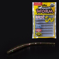 Слаги съедобные Lucky John Pro Series Wiggler Worm 2.3" (5.8см) 9 шт S21