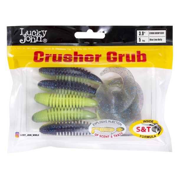 Твистеры съедобные Lucky John Pro Series Crusher Grub 3.9" (9.9см) 5 шт T53