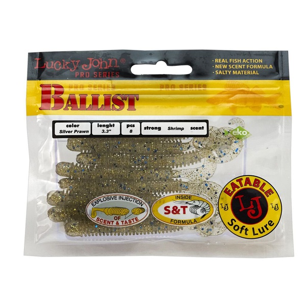 Твистеры съедобные Lucky John Pro Series Ballist 3.3" (8.4см) 8 шт CA35