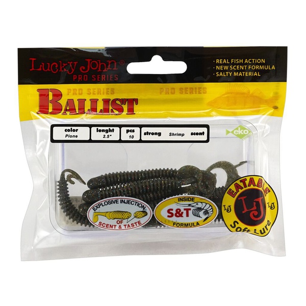 Твистеры съедобные Lucky John Pro Series Ballist 3.3" (8.4см) 8 шт F08