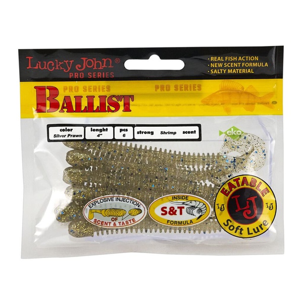 Твистеры съедобные Lucky John Pro Series Ballist 4.0" (10.2см) 6 шт CA35