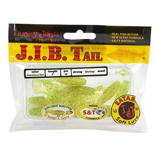 Твистеры съедобные Lucky John Pro Series J.I.B Tail 2.0" (5.1см) 10 шт S15