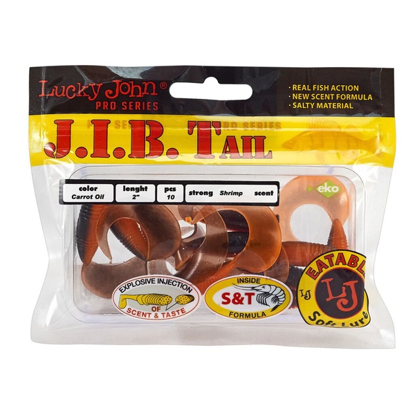Твистеры съедобные Lucky John Pro Series J.I.B Tail 2.0" (5.1см) 10 шт T28