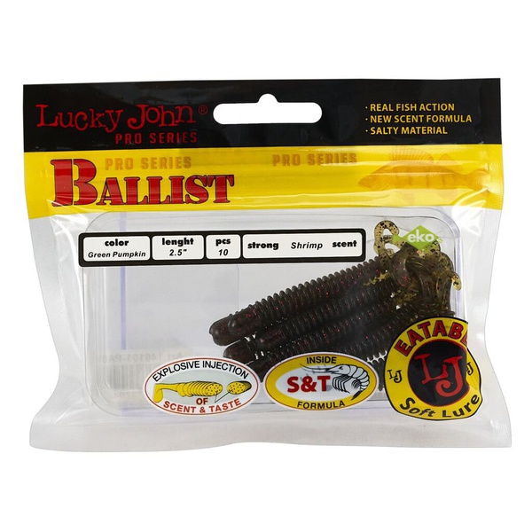 Твистеры съедобные Lucky John Pro Series Ballist 2.0" (5.08см) 15 шт PA03
