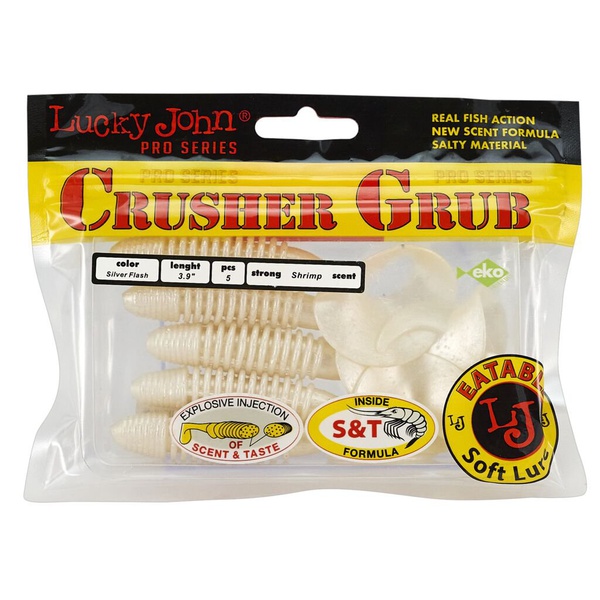 Твистеры съедобные Lucky John Pro Series Crusher Grub 3.9" (9.9см) 5 шт 026