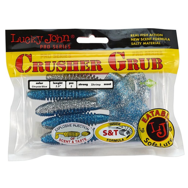 Твистеры съедобные Lucky John Pro Series Crusher Grub 3.9" (9.9см) 5 шт T05