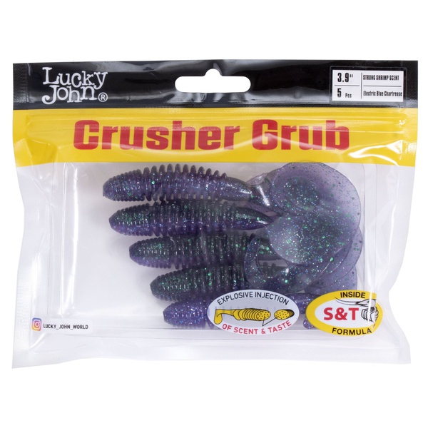 Твистеры съедобные Lucky John Pro Series Crusher Grub 3.9" (9.9см) 5 шт T52