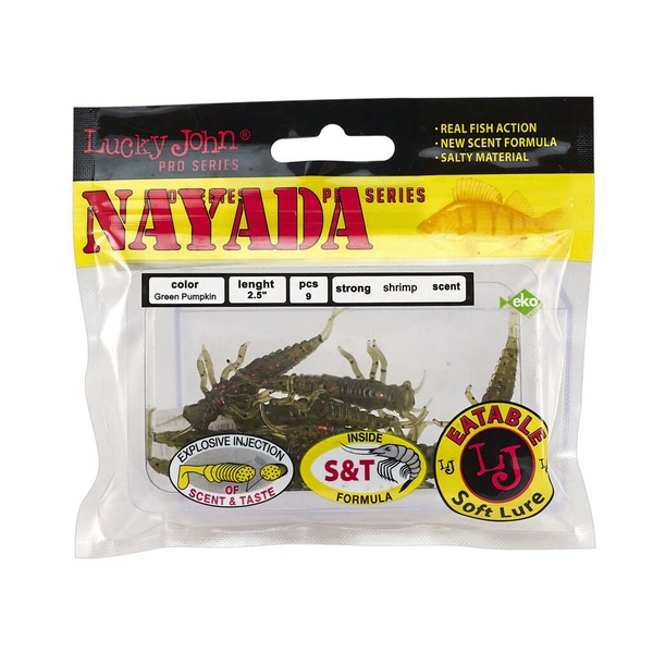 Твистеры съедобные Lucky John Pro Series Nayada 2.0" (5.1см) 9 шт PA03