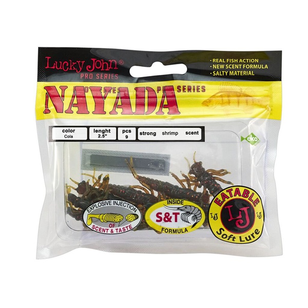 Твистеры съедобные Lucky John Pro Series Nayada 2.0" (5.1см) 9 шт PA16