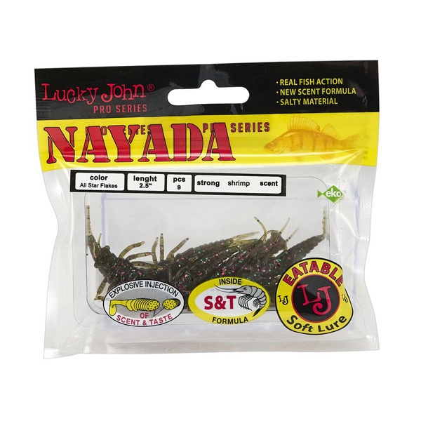 Твистеры съедобные Lucky John Pro Series Nayada 2.0" (5.1см) 9 шт S21