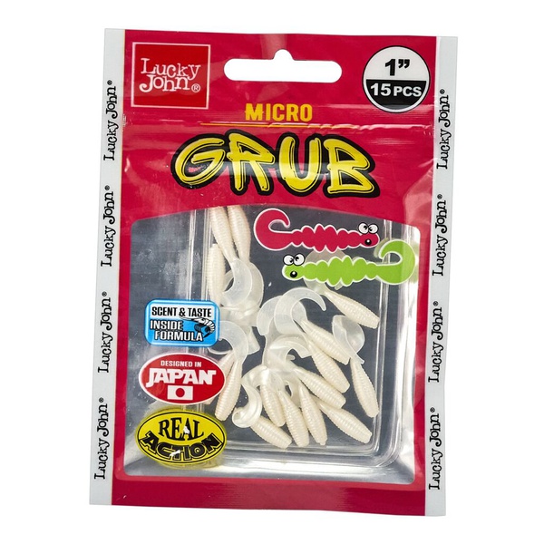 Твистеры съедобные Lucky John Pro Series Micro Grub 1.0" (2.5см) 15 шт 026