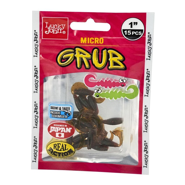 Твистеры съедобные Lucky John Pro Series Micro Grub 1.0" (2.5см) 15 шт 085