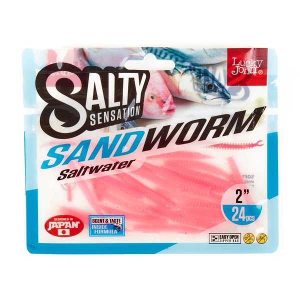 Черви съедобные Lucky John Salt Water Sandworm 2.0" (5.1см) 24 шт F05