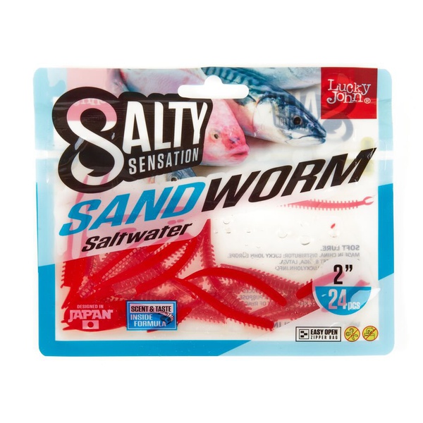 Черви съедобные Lucky John Salt Water Sandworm 2.0" (5.1см) 24 шт F40