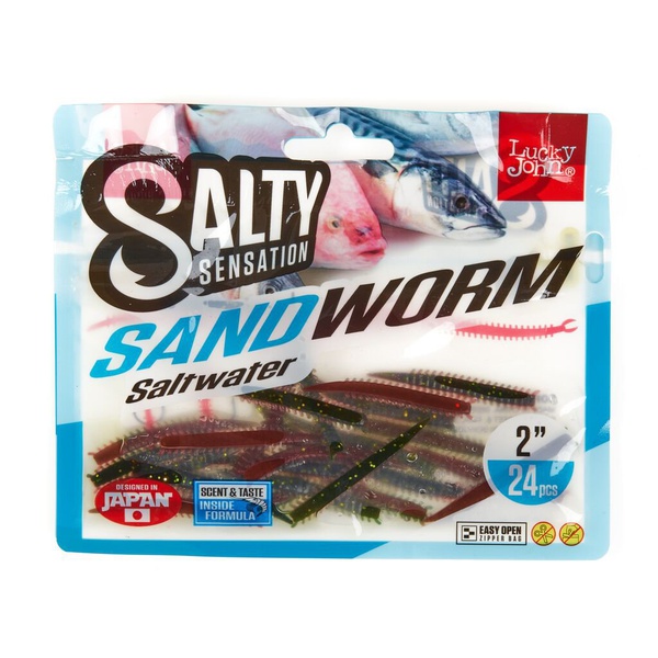 Черви съедобные Lucky John Salt Water Sandworm 2.0" (5.1см) 24 шт F41