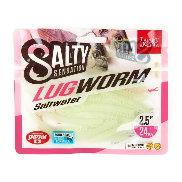 Черви съедобные Lucky John Salty Sensation Lugworm 2.5" (6.35см) 24 шт F33
