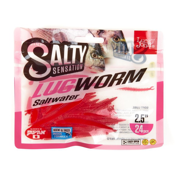 Черви съедобные Lucky John Salty Sensation Lugworm 2.5" (6.35см) 24 шт F40