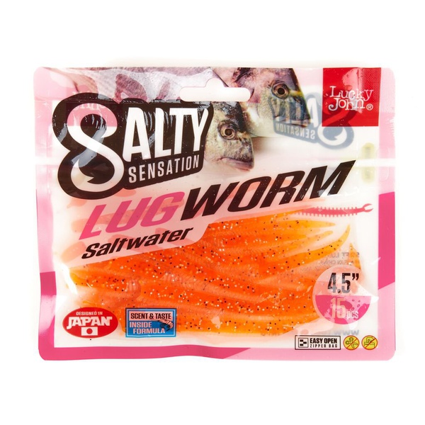 Черви съедобные Lucky John Salty Sensation Lugworm 4.5" (11.4см) 15 шт F29