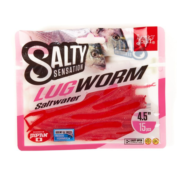 Черви съедобные Lucky John Salty Sensation Lugworm 4.5" (11.4см) 15 шт F40