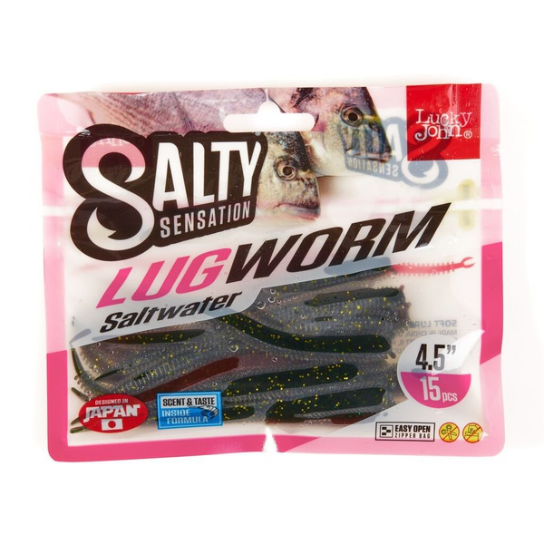 Черви съедобные Lucky John Salty Sensation Lugworm 4.5" (11.4см) 15 шт F41