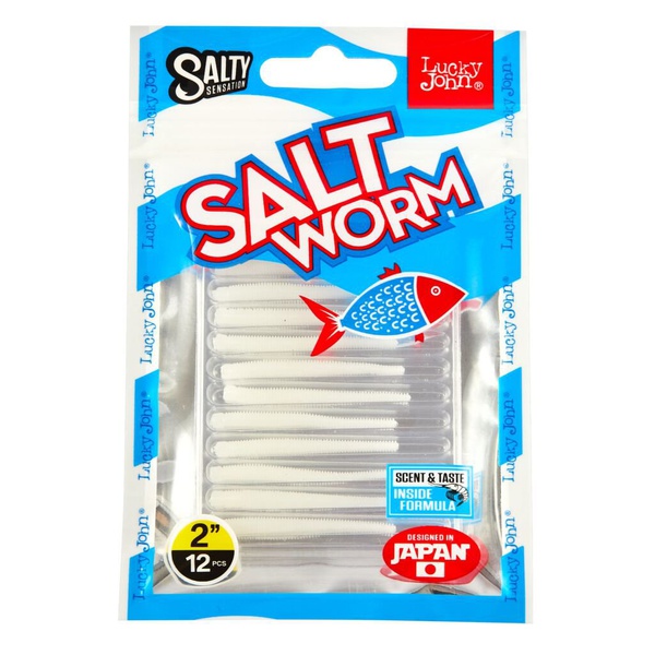 Черви съедобные Lucky John Salty Sensation Salt Worm 2.0" (5.1см) 12 шт 033