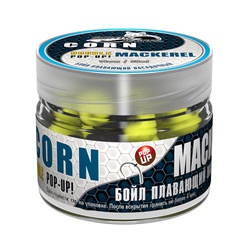 Бойлы насадочные плавающие Sonik Baits Fluo Pop-up (двух цвет., 14мм/90мл) Corn-Mackerel