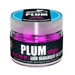 Бойлы насадочные плавающие Sonik Baits Plum Fluo Pop-ups 14 мм (90мл) слива