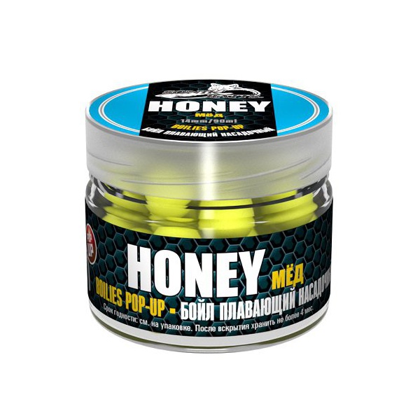Бойлы насадочные плавающие Sonik Baits Honey Fluo Pop-ups 14 мм (90мл) мед