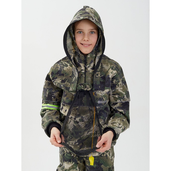 Костюм детский Huntsman Антигнус-люкс (с ловушками и пыльниками) Зелёный питон, тк. Твил-пич